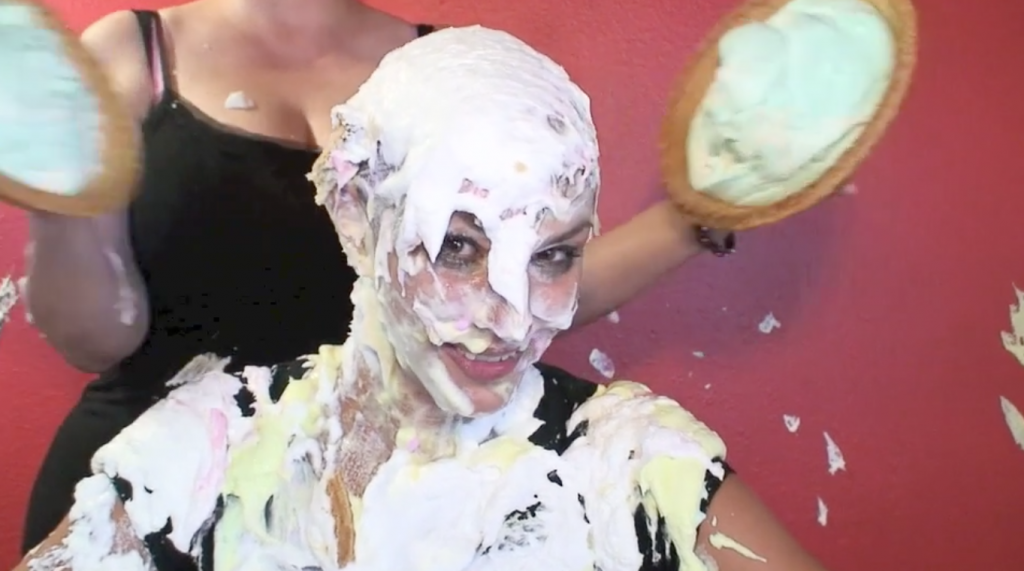 Pretty Brooke is pied and slimed